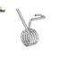 Veer rvs slotstang rechts dikte 1,6 mm